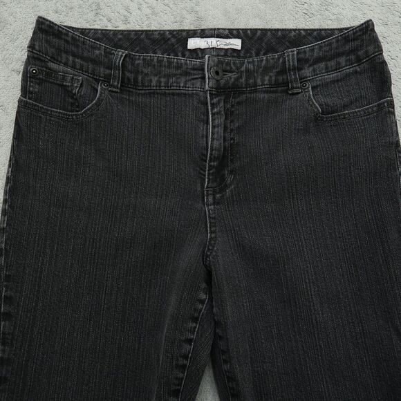 Chico's Platinum Jeans Women's 2 US-12 Short Gray Mid-Rise Slim Leg 27.5" Inseam - Picture 11 of 15